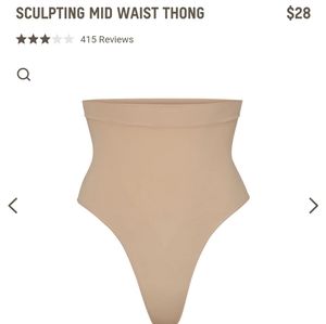 Sculpting Mid Waist Thong
